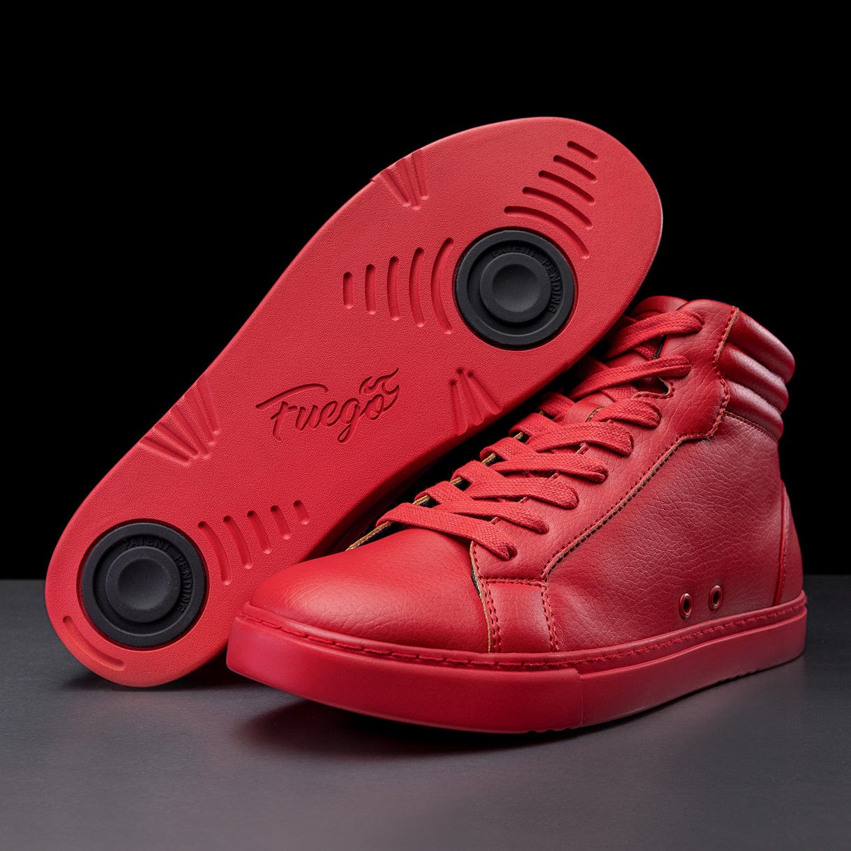 Red Canvas Hi Top Shan Zu Shanzu Sport Athletic Sneakers 12 M 10 W EUC