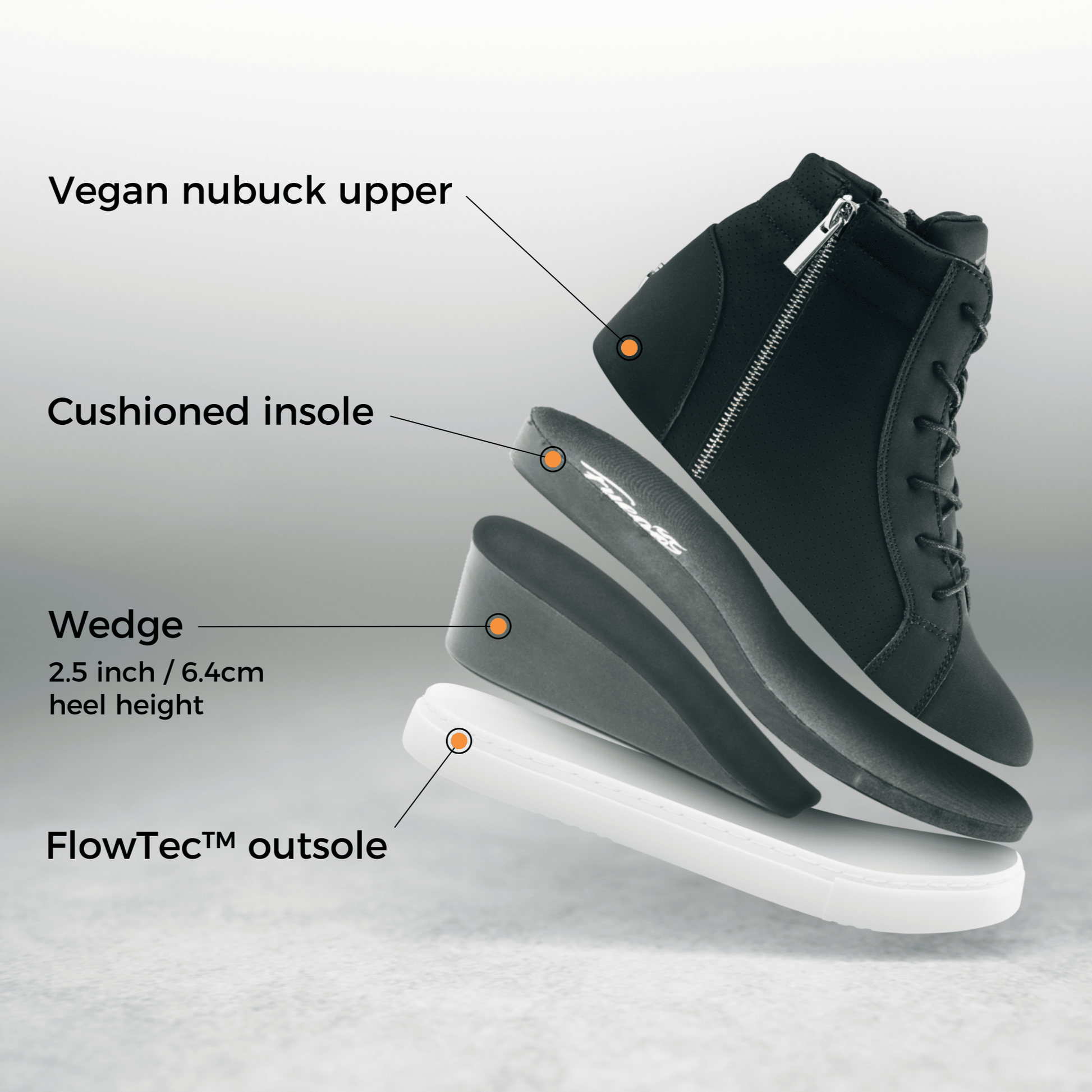 High heel high top sneakers sales