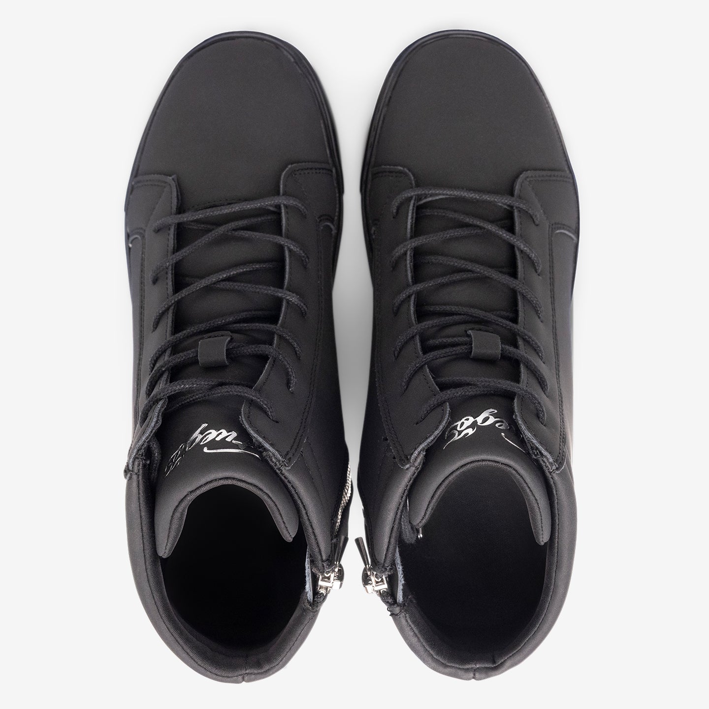 Black-on-Black Wedge Sneakers | Wedge Dance Sneakers – Fuego, Inc.
