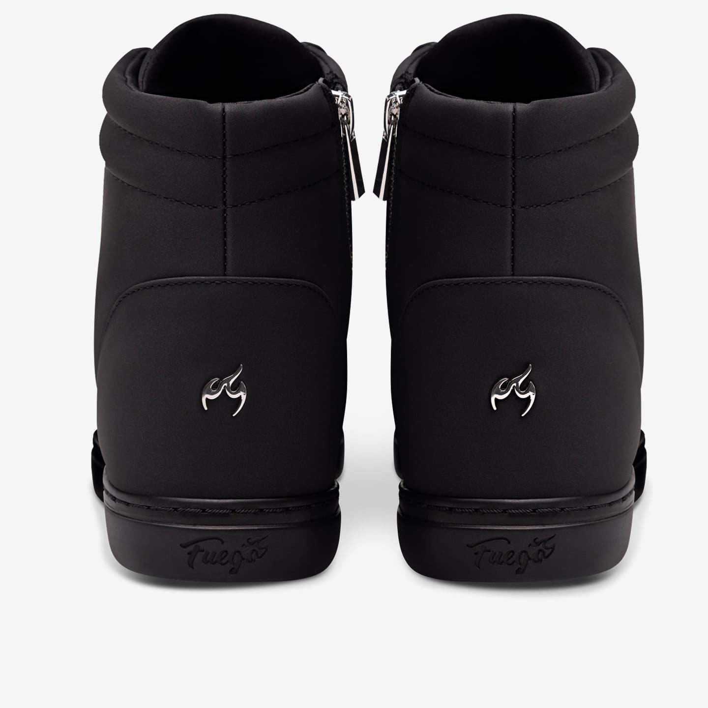 Black-on-Black Wedge Sneakers | Wedge Dance Sneakers – Fuego, Inc.