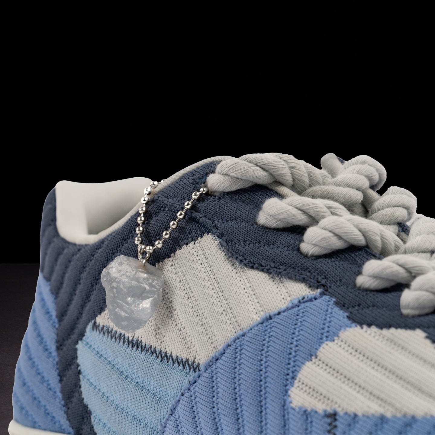 Jade x Fuego: Blue Color-Block Low-Top Sneakers | Recycled Vegan