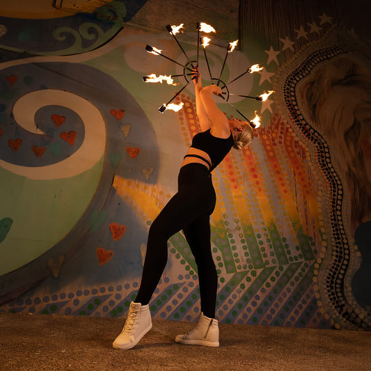 Fuego Sneakers White Wedge