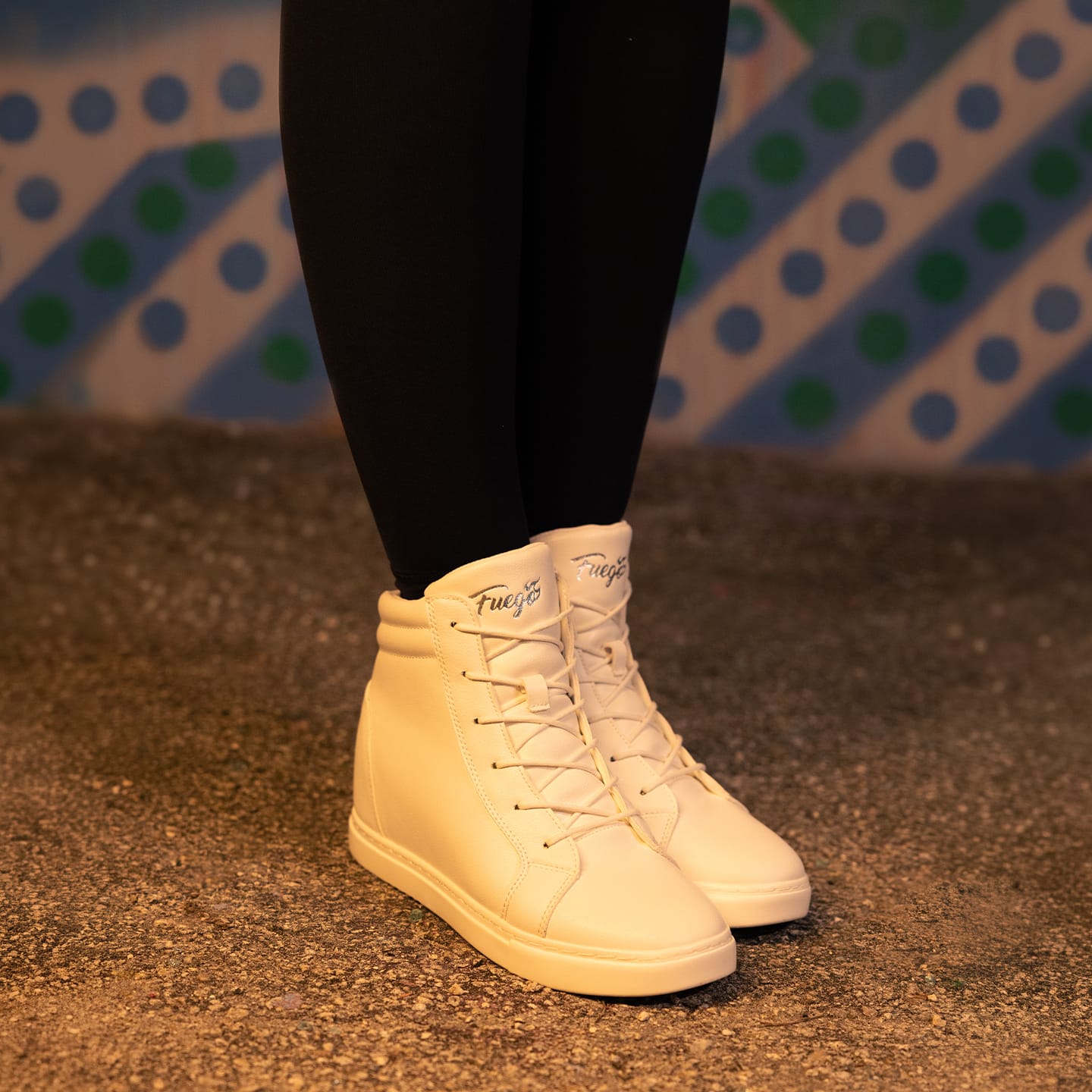 Fuego Sneakers White Wedge