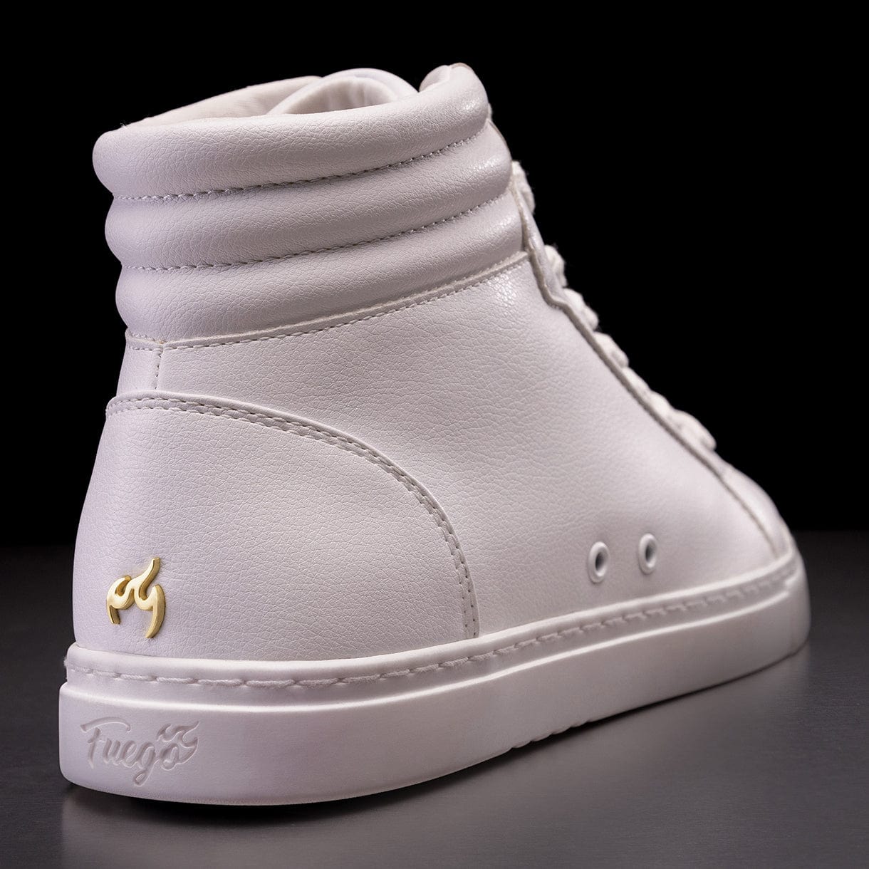 All white g fazos high top best sale